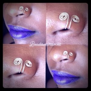 Silver Fake Nose Ring, Nose Cuff Style # 2